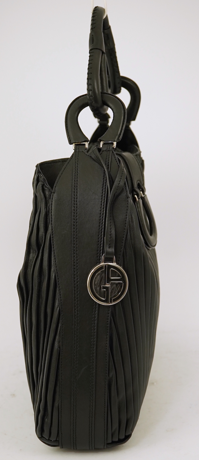 A Giorgio Armani black leather tote